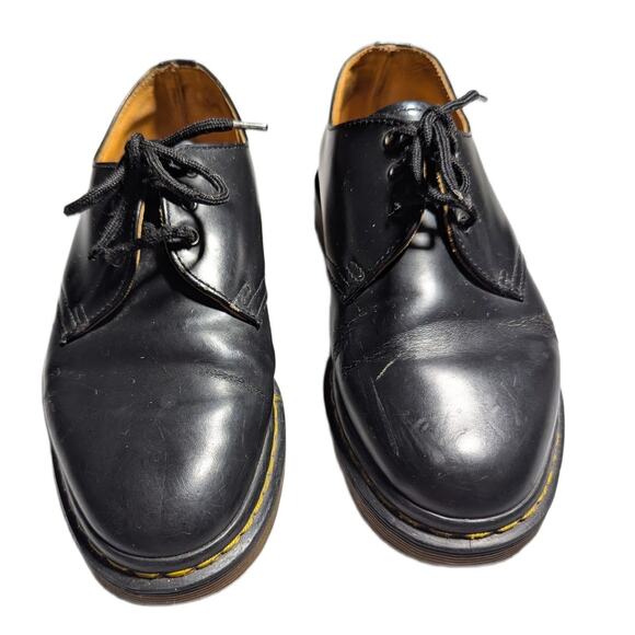 Vtg 1990s Dr. Martens Made in England 1461 Black Leather 3 Eye Oxfords UK 4 US 6 - Picture 2 of 9